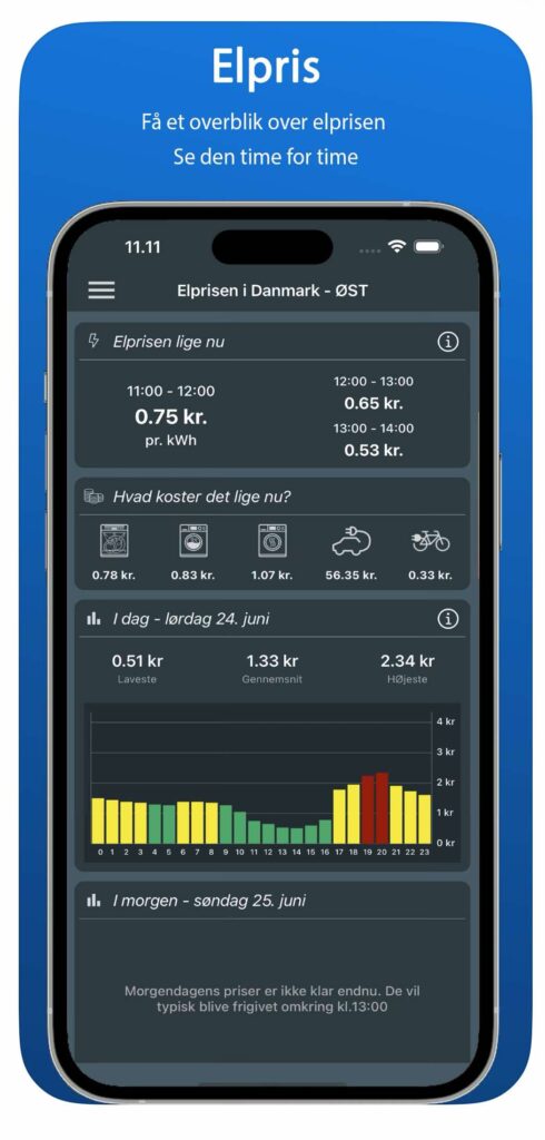 app til elpriser time for time