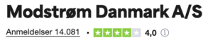 modstrøm trustpilotscore