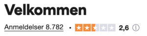 velkommen trustpilotscore